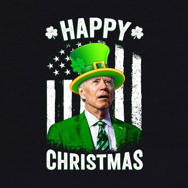 Happy Christmas Funny Leprechaun Biden St Patricks Day by petemphasis